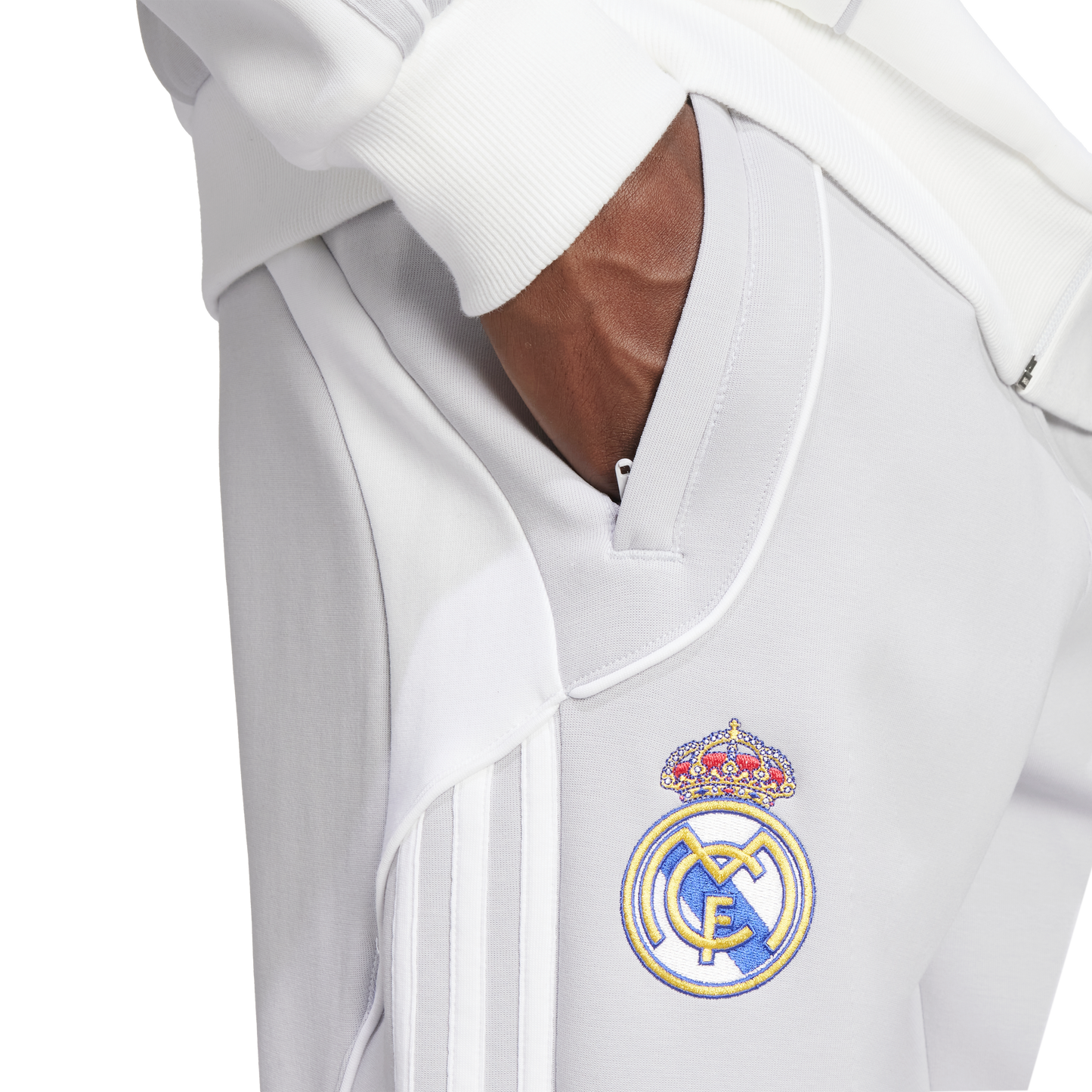 adidas Real Madrid UBP Doubleknit Pants | White / Light Solid Grey | Men's