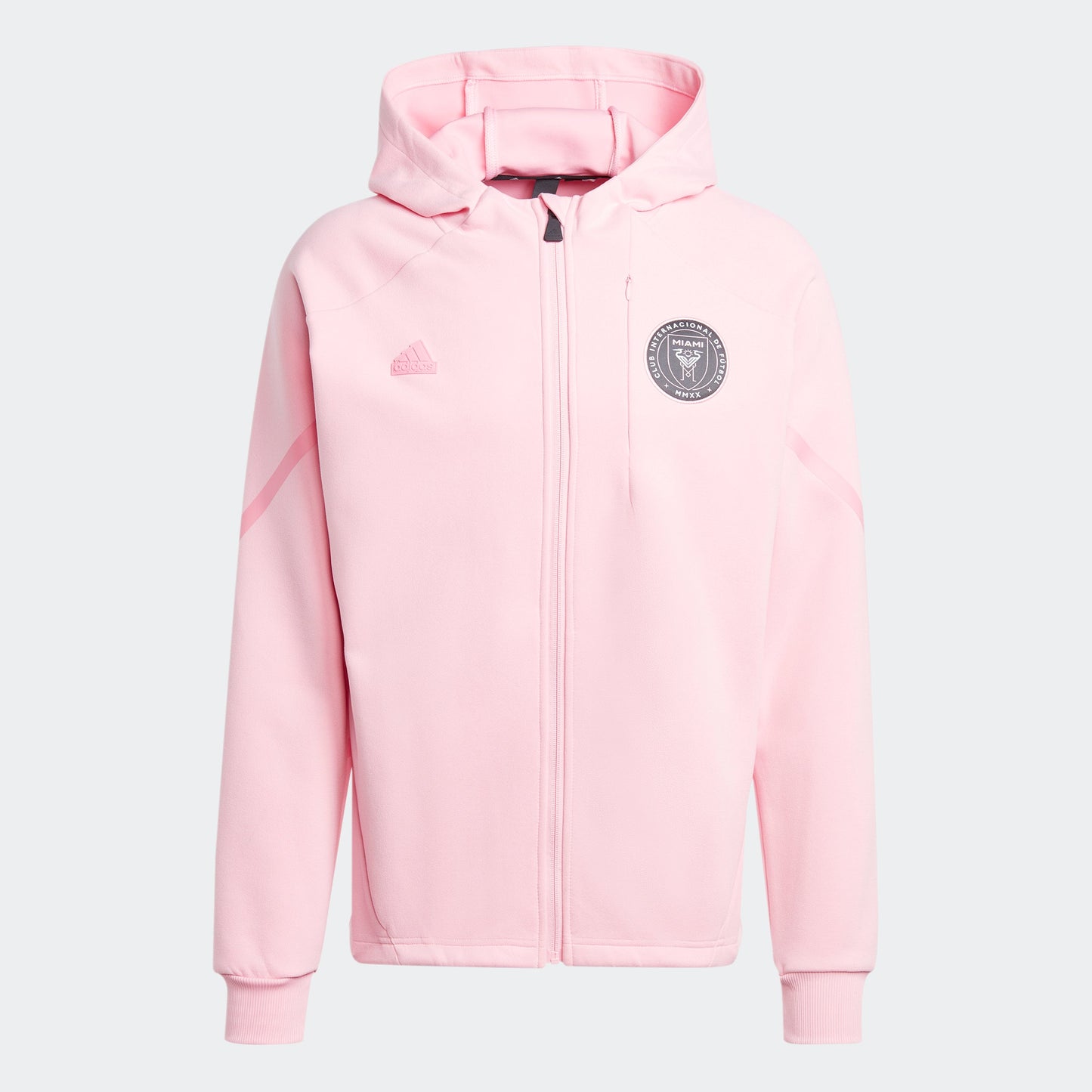 adidas Inter Miami CF Anthem Hooded Soccer Track Jacket | Light Pink | Men's
