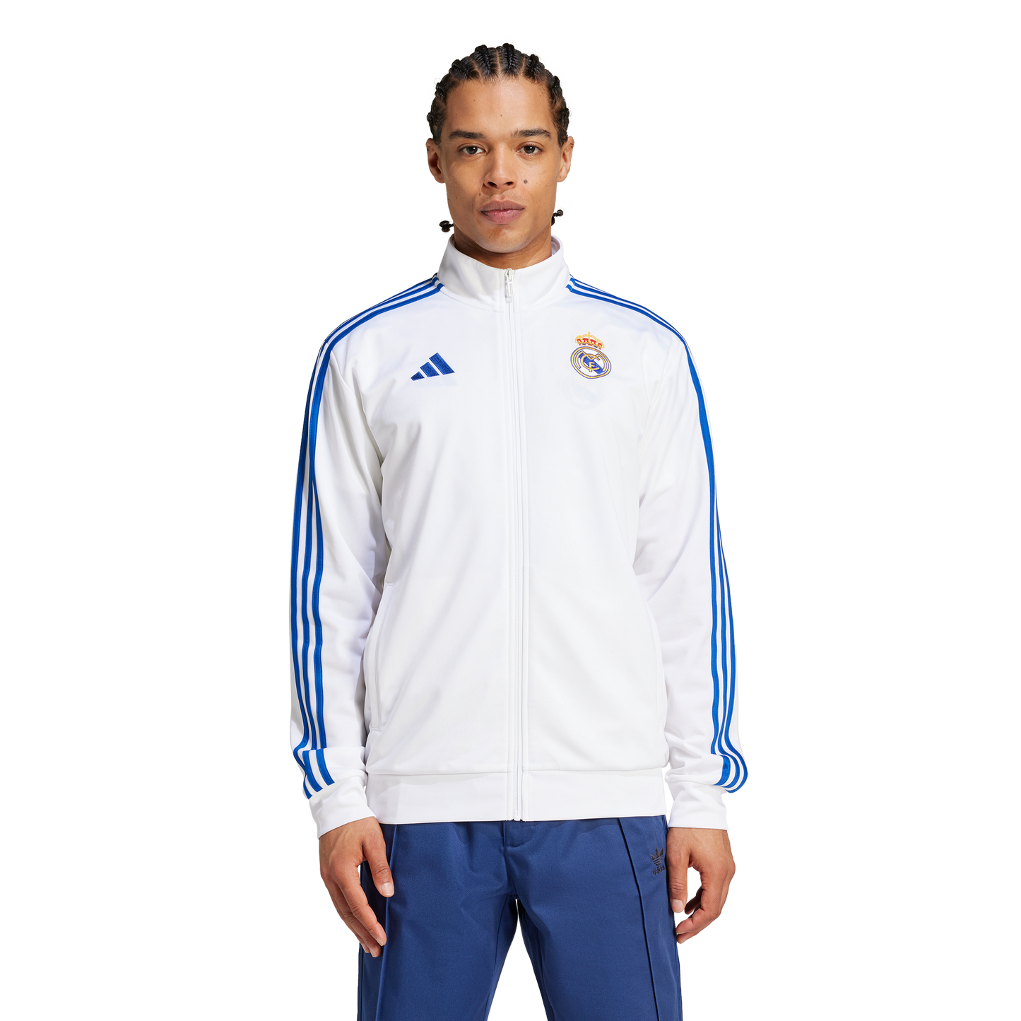 adidas Real Madrid DNA Track Top | White / Royal Blue | Men's