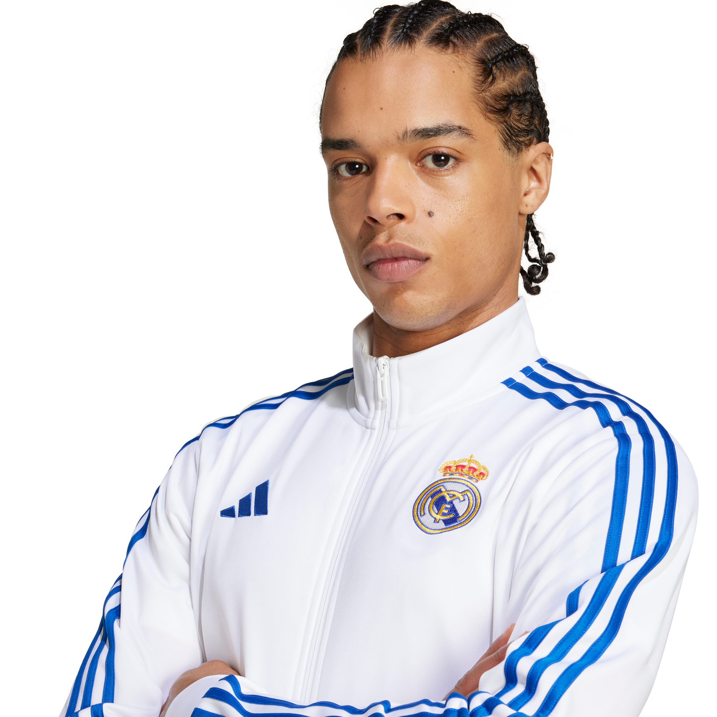 adidas Real Madrid DNA Track Top | White / Royal Blue | Men's