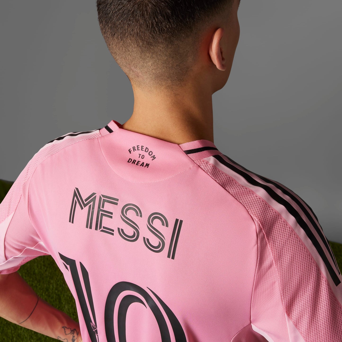 adidas INTER MIAMI CF 25/26 MESSI AUTHENTIC HOME Soccer Jersey | Easy Pink | Men's
