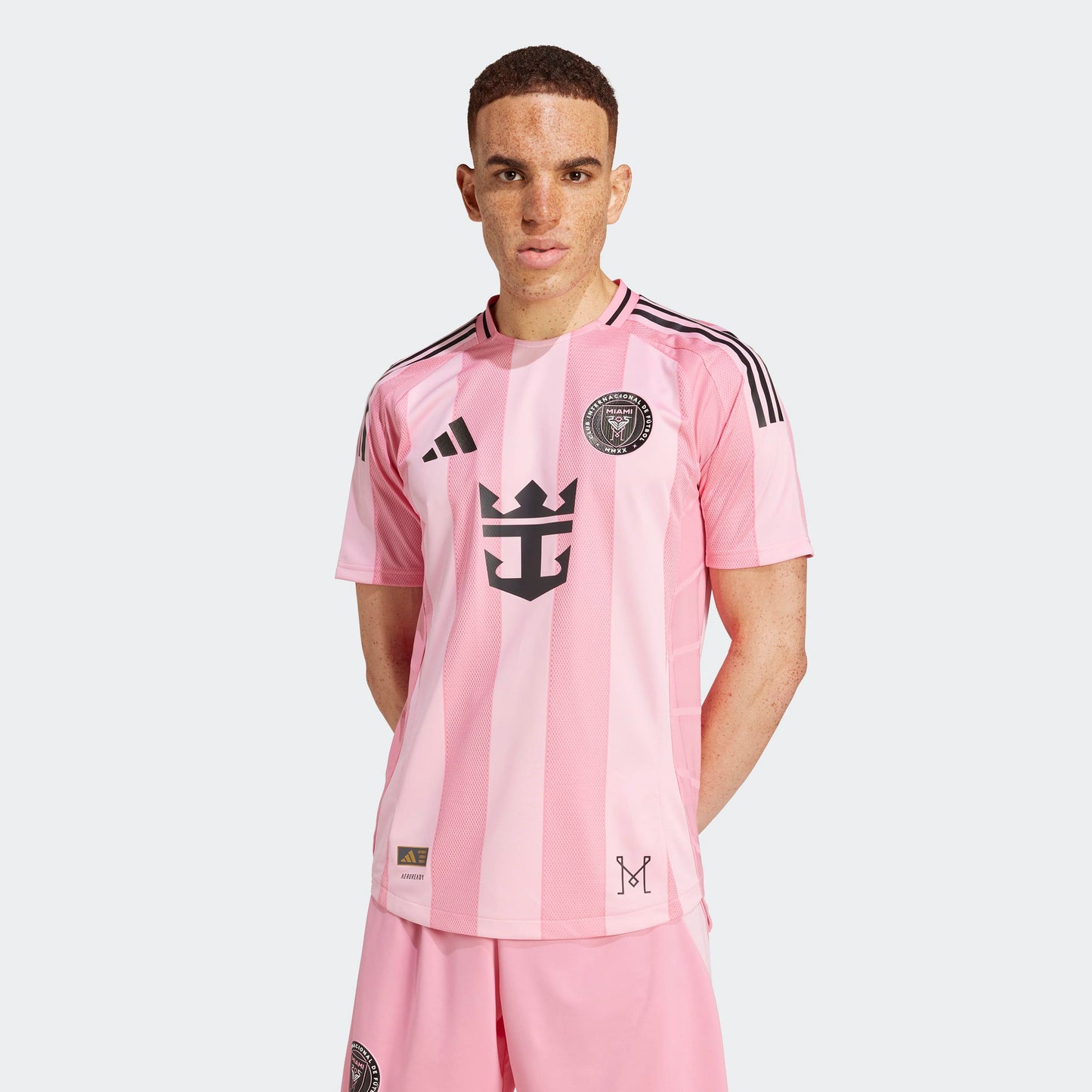 adidas INTER MIAMI CF 25/26 MESSI AUTHENTIC HOME Soccer Jersey | Easy Pink | Men's