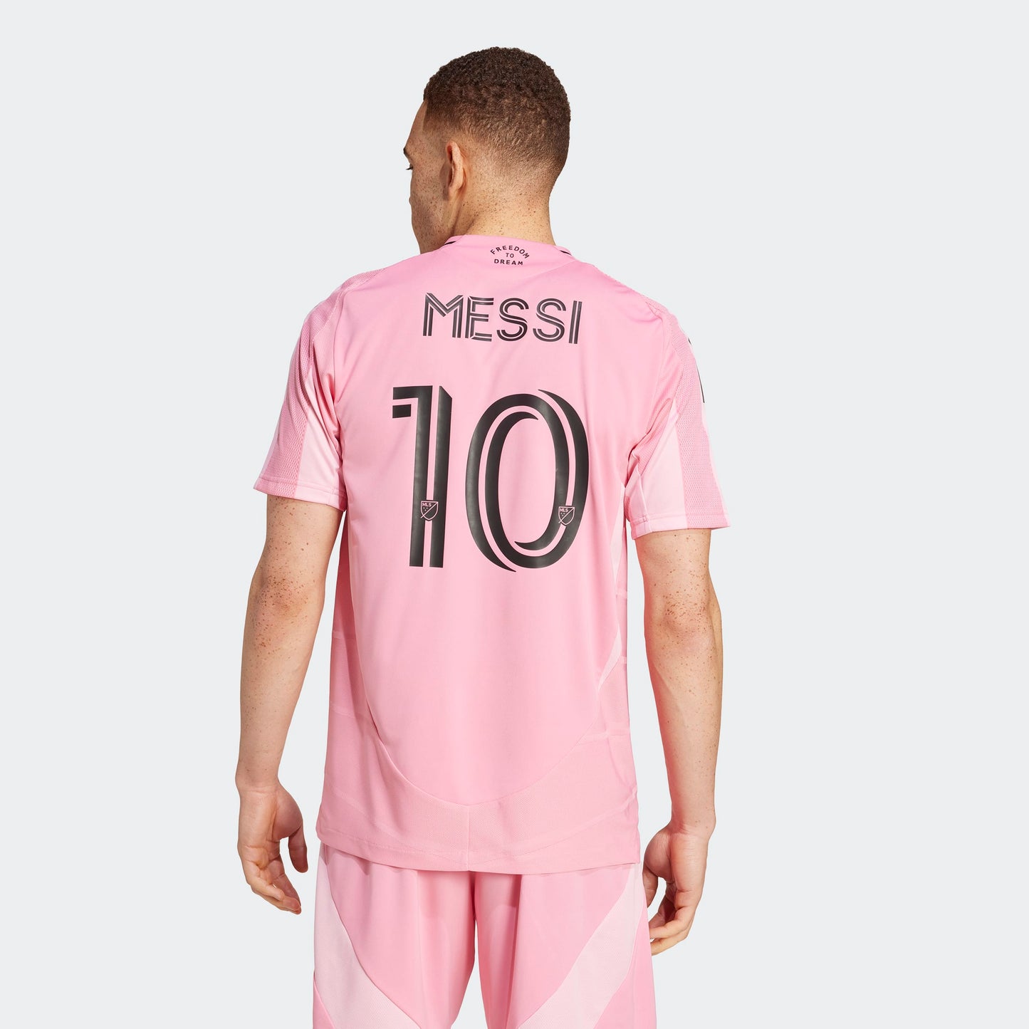 adidas INTER MIAMI CF 25/26 MESSI AUTHENTIC HOME Soccer Jersey | Easy Pink | Men's