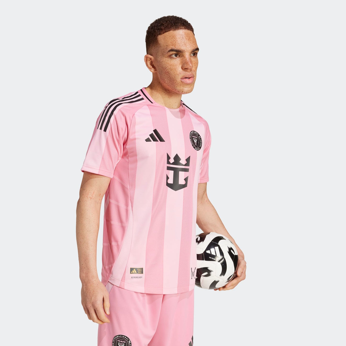 adidas INTER MIAMI CF 25/26 MESSI AUTHENTIC HOME Soccer Jersey | Easy Pink | Men's