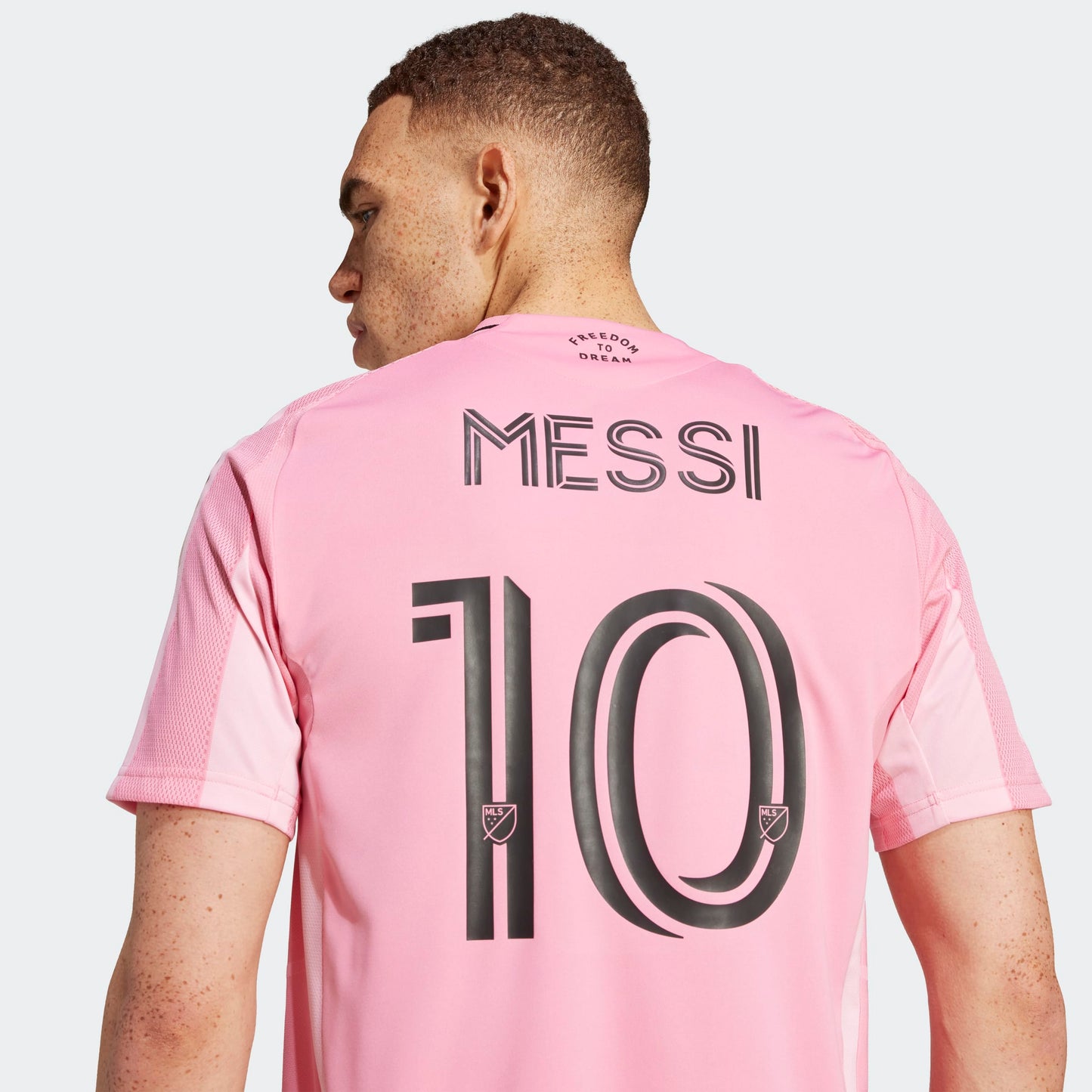 adidas INTER MIAMI CF 25/26 MESSI AUTHENTIC HOME Soccer Jersey | Easy Pink | Men's