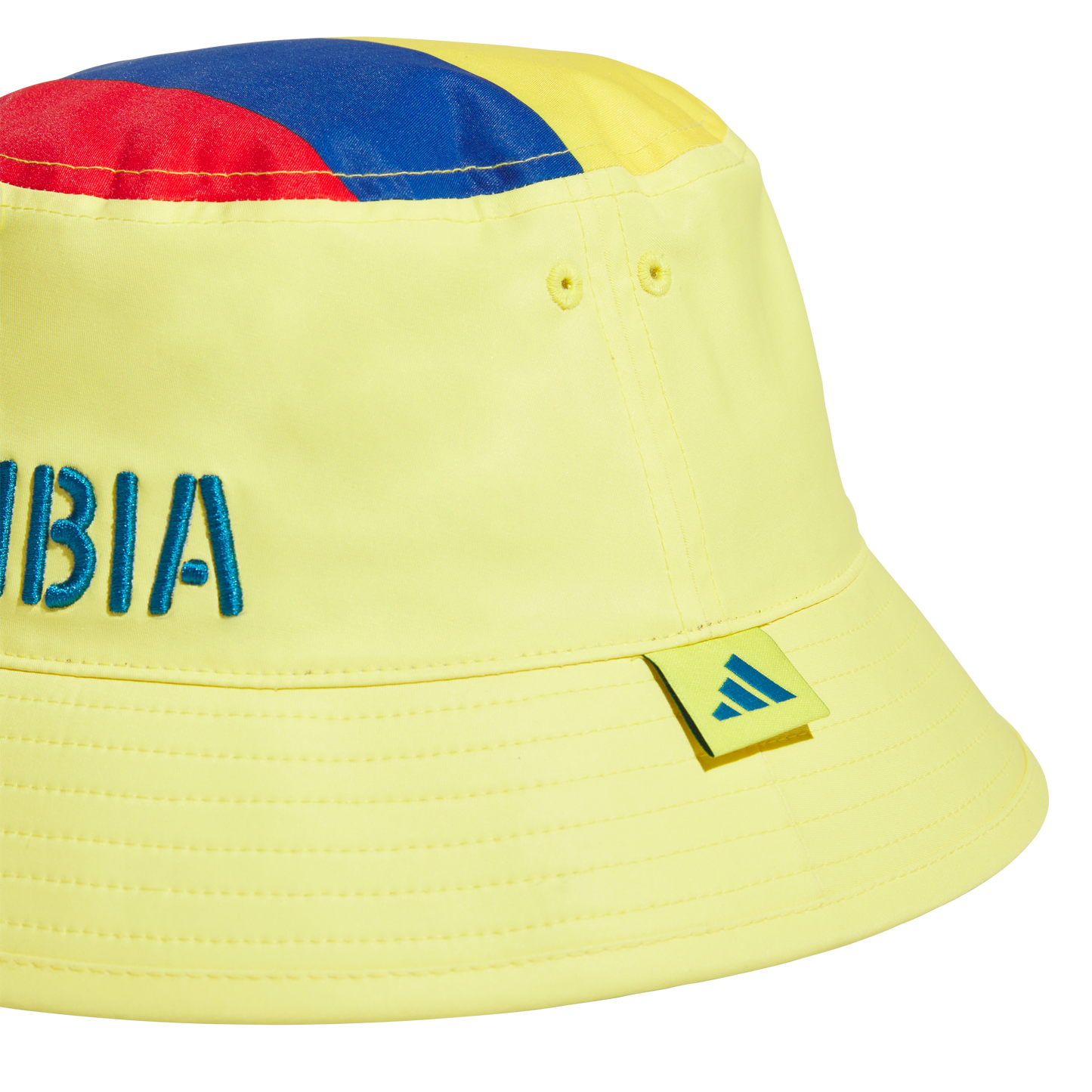 adidas Men's Colombia Fan Bucket | Impact Yellow / Dusky Petrol / Mystery Petrol