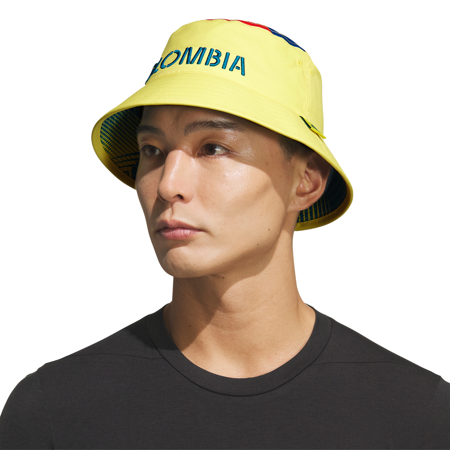 adidas Men's Colombia Fan Bucket | Impact Yellow / Dusky Petrol / Mystery Petrol