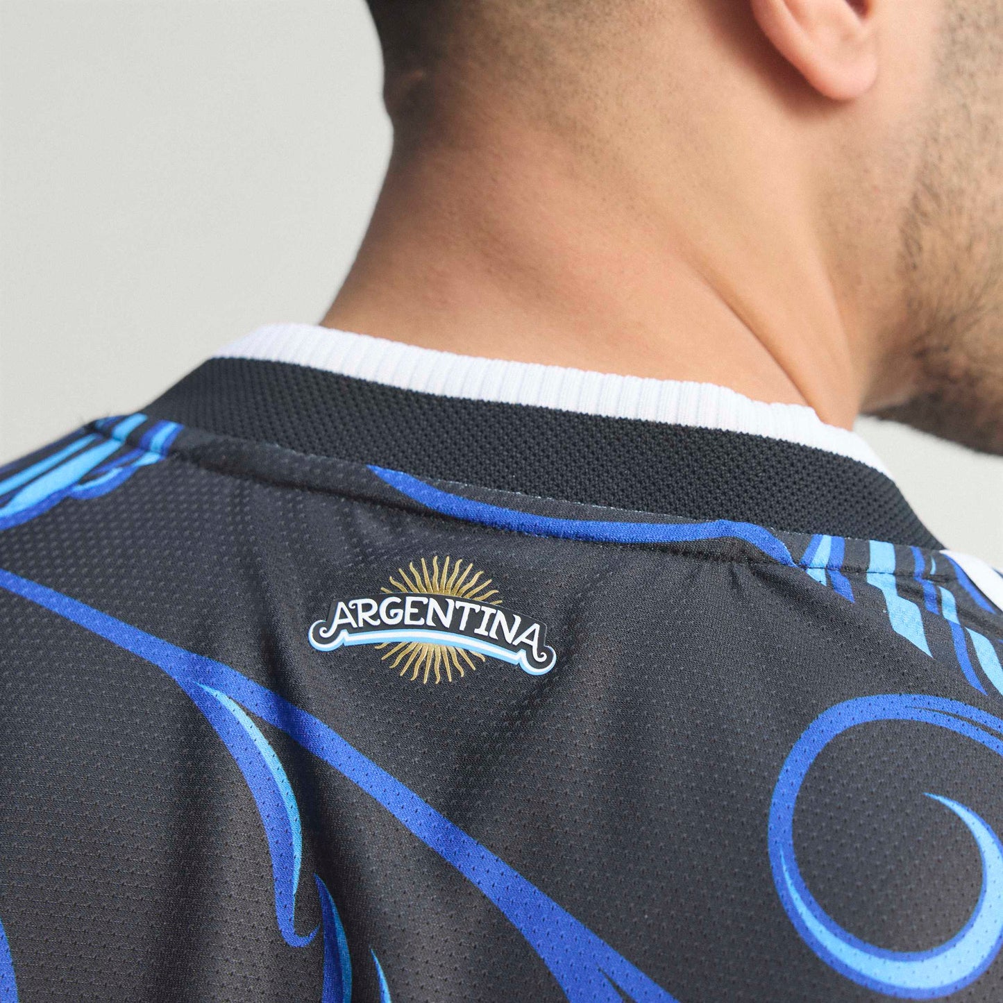 adidas Argentina 26 Away Authentic Jersey | Black / Lucid Blue / Blue Burst | Men's