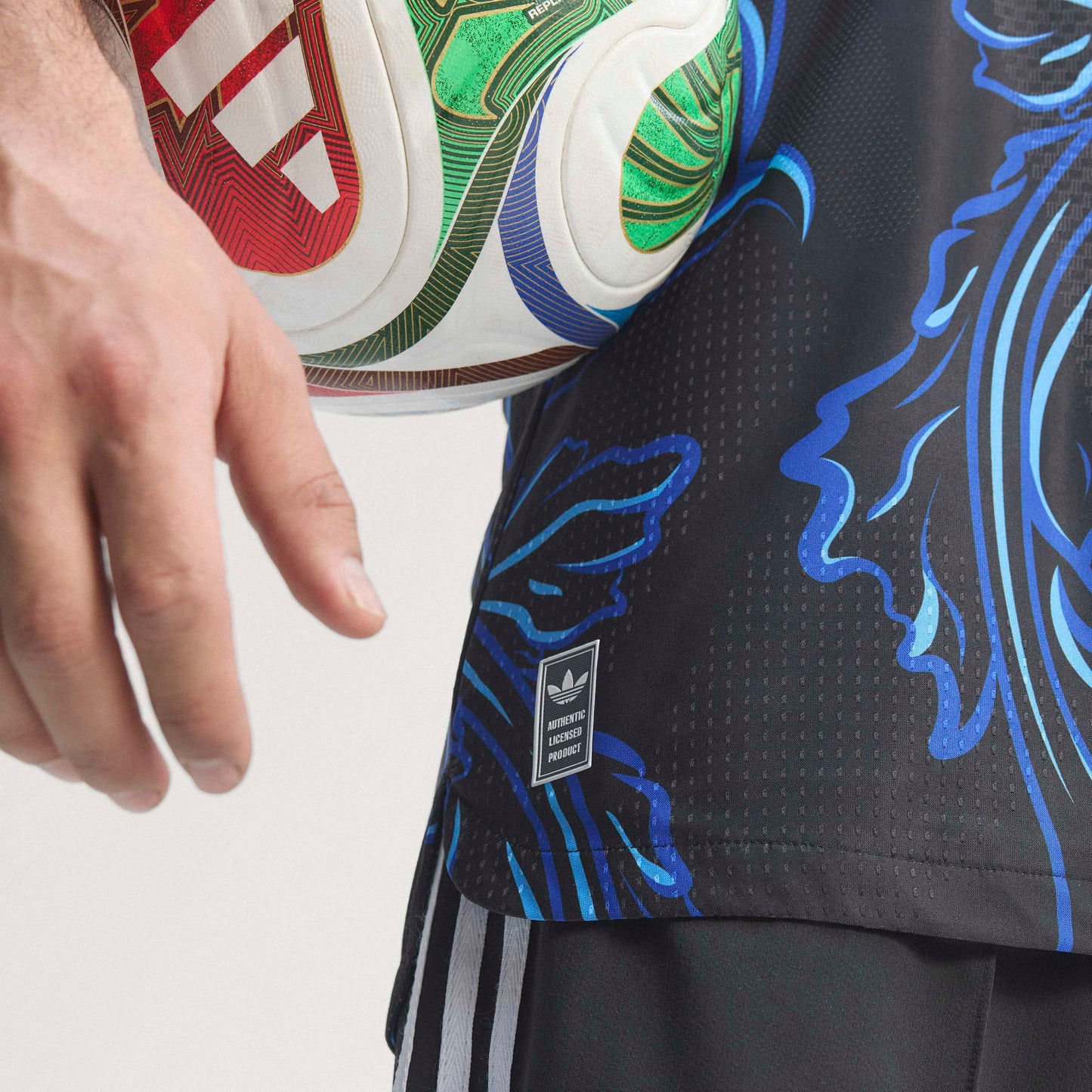 adidas Argentina 26 Away Authentic Jersey | Black / Lucid Blue / Blue Burst | Men's