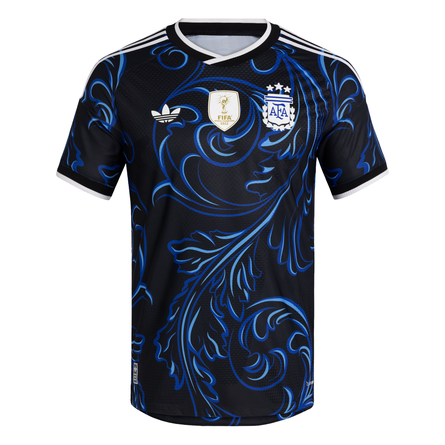 adidas Argentina 26 Away Authentic Jersey | Black / Lucid Blue / Blue Burst | Men's