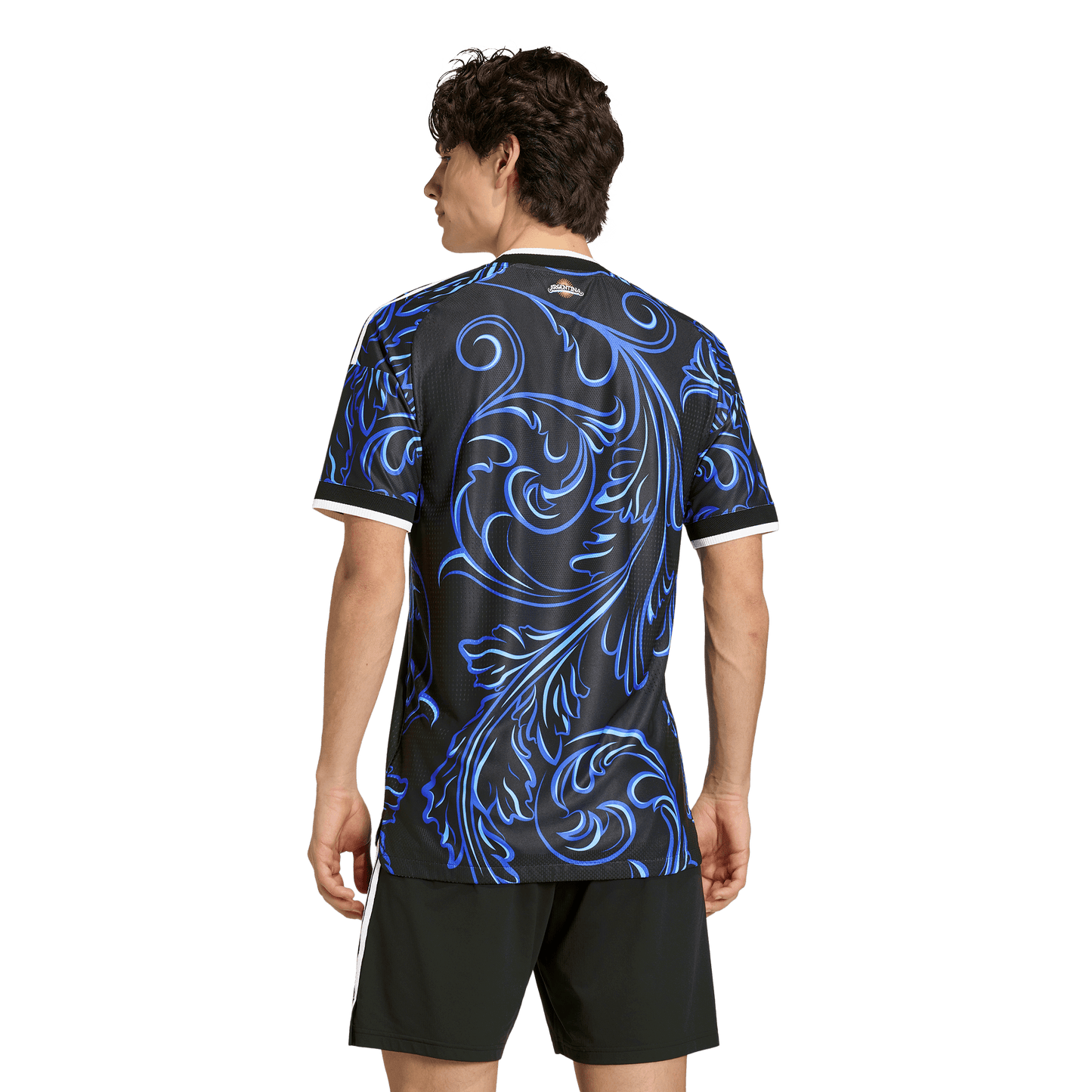adidas Argentina 26 Away Authentic Jersey | Black / Lucid Blue / Blue Burst | Men's