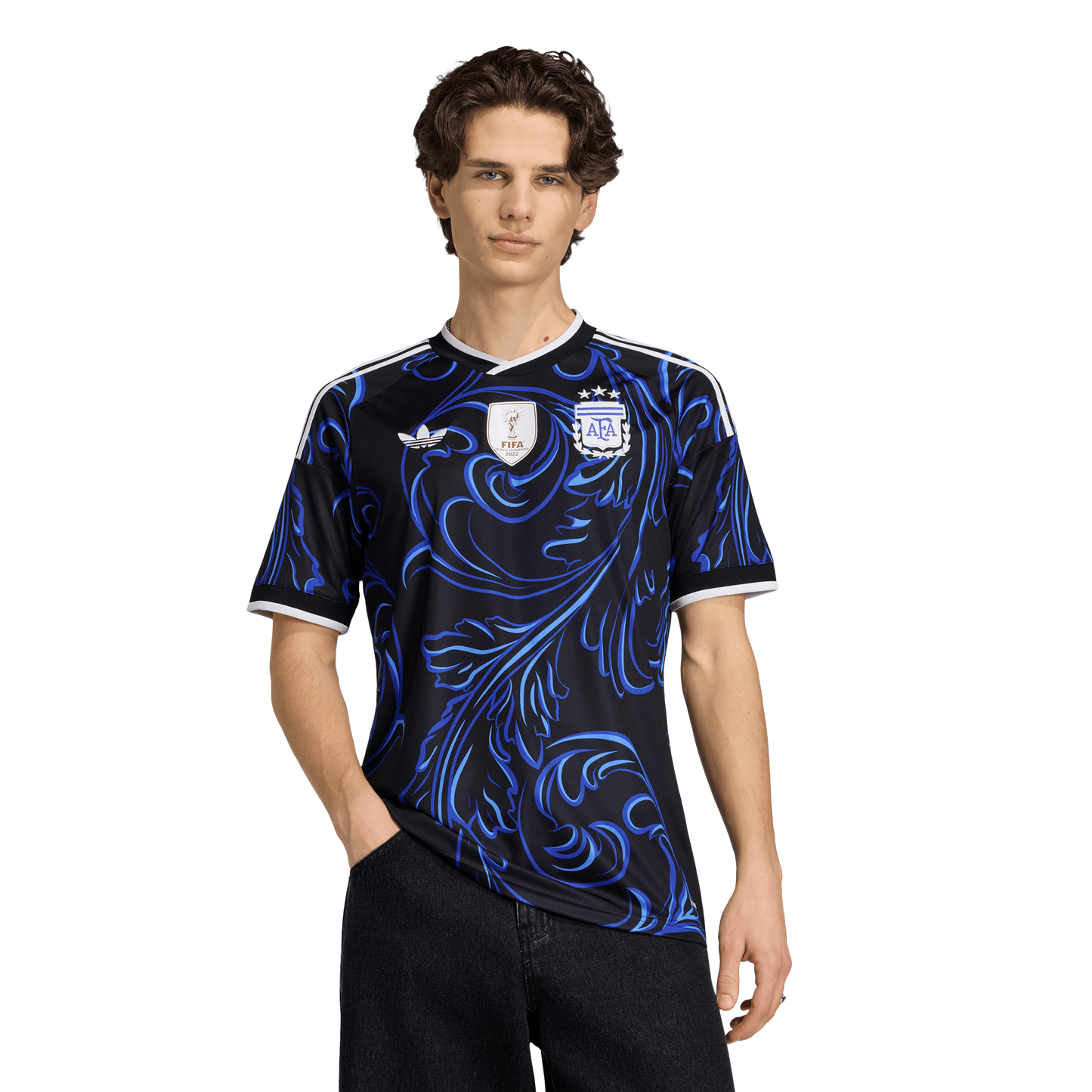 adidas Argentina 26 Away Jersey | Black/Lucid Blue | Men's