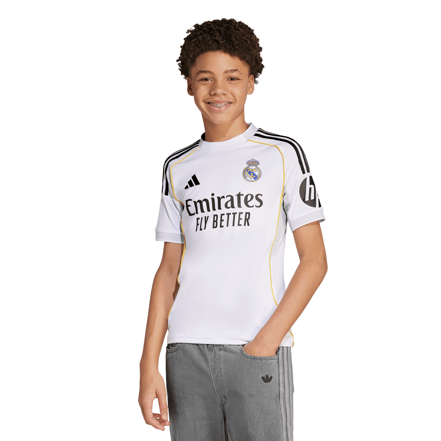 adidas Real Madrid 25/26 Home Soccer Jersey | White | Kid's
