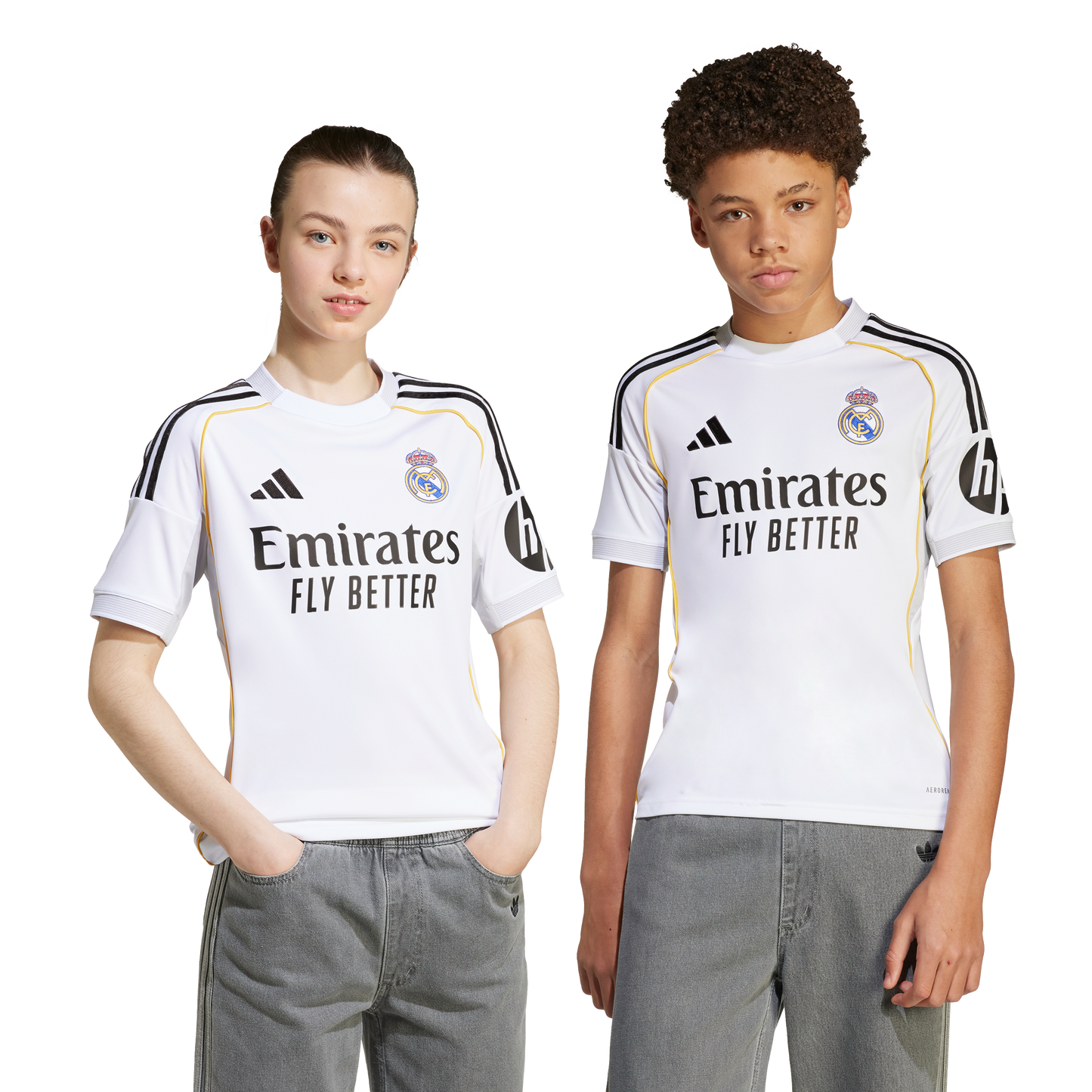 adidas Real Madrid 25/26 Home Soccer Jersey | White | Kid's