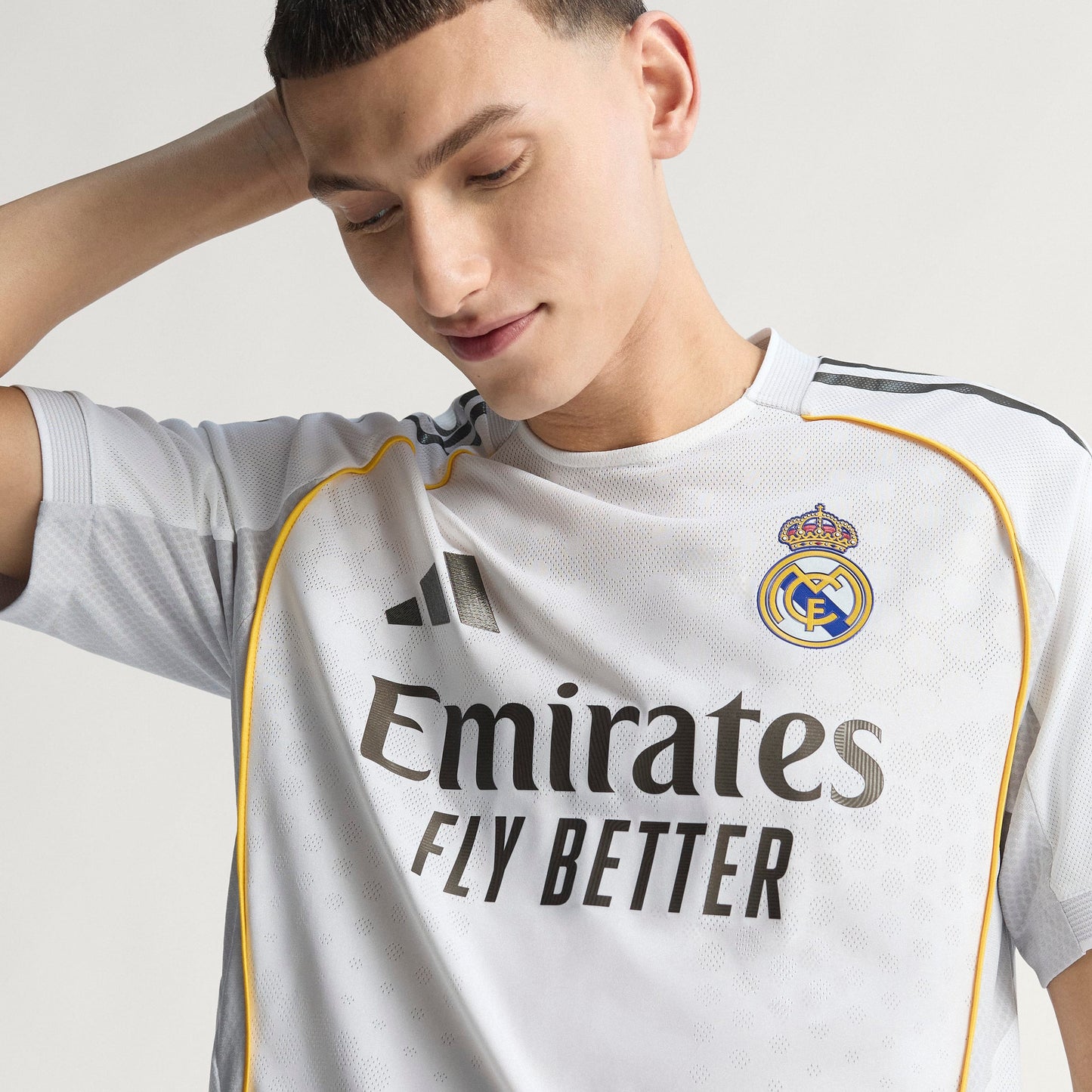 adidas REAL MADRID 25/26 Authentic Home Soccer Jersey | White | Men's