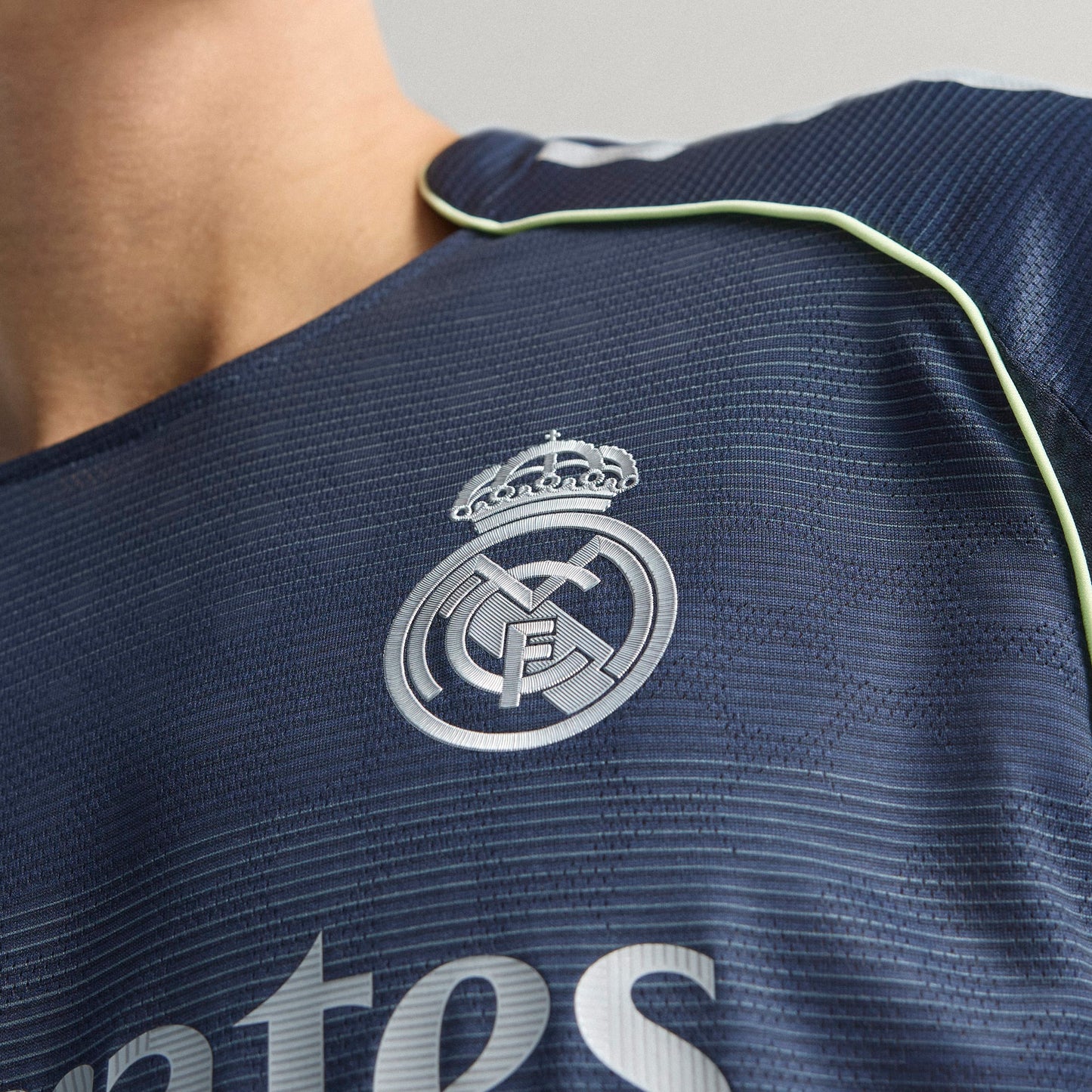 adidas Real Madrid 25/26 Away Authentic Soccer Jersey | Navy-Grey | Men's