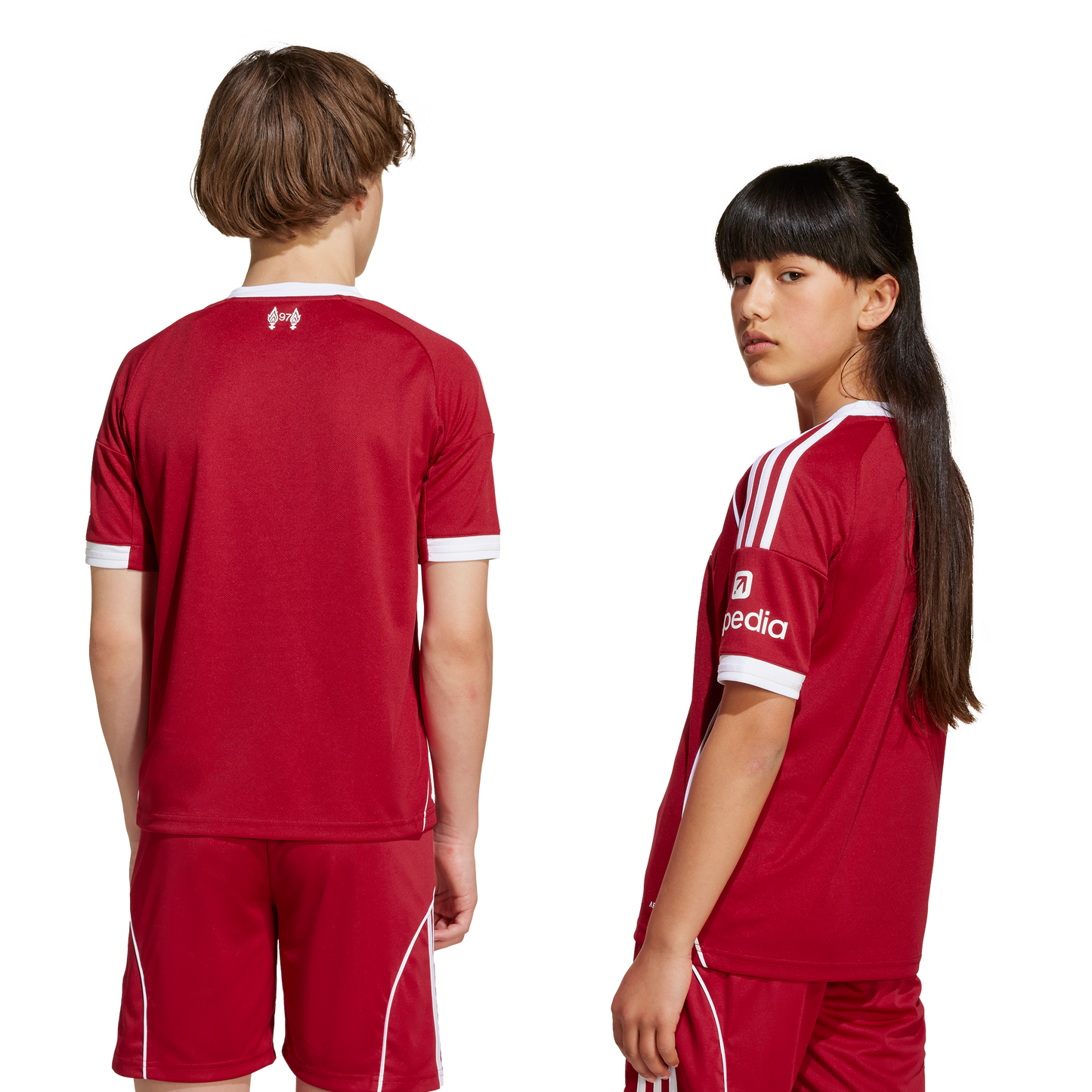 adidas Liverpool 25/26 Home Soccer Jersey | Red/White | Kid's