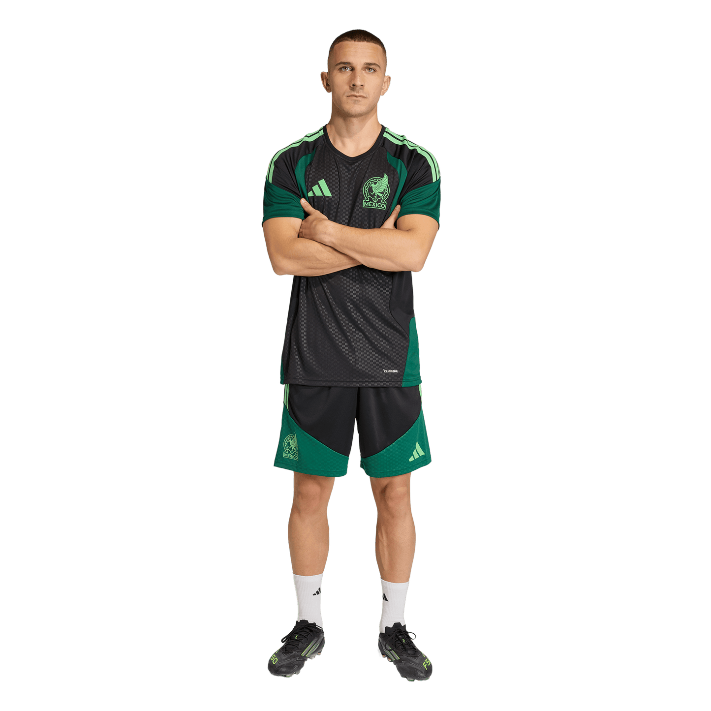 adidas Mexico 26 Tiro Training Shorts | Black / Green | Men's