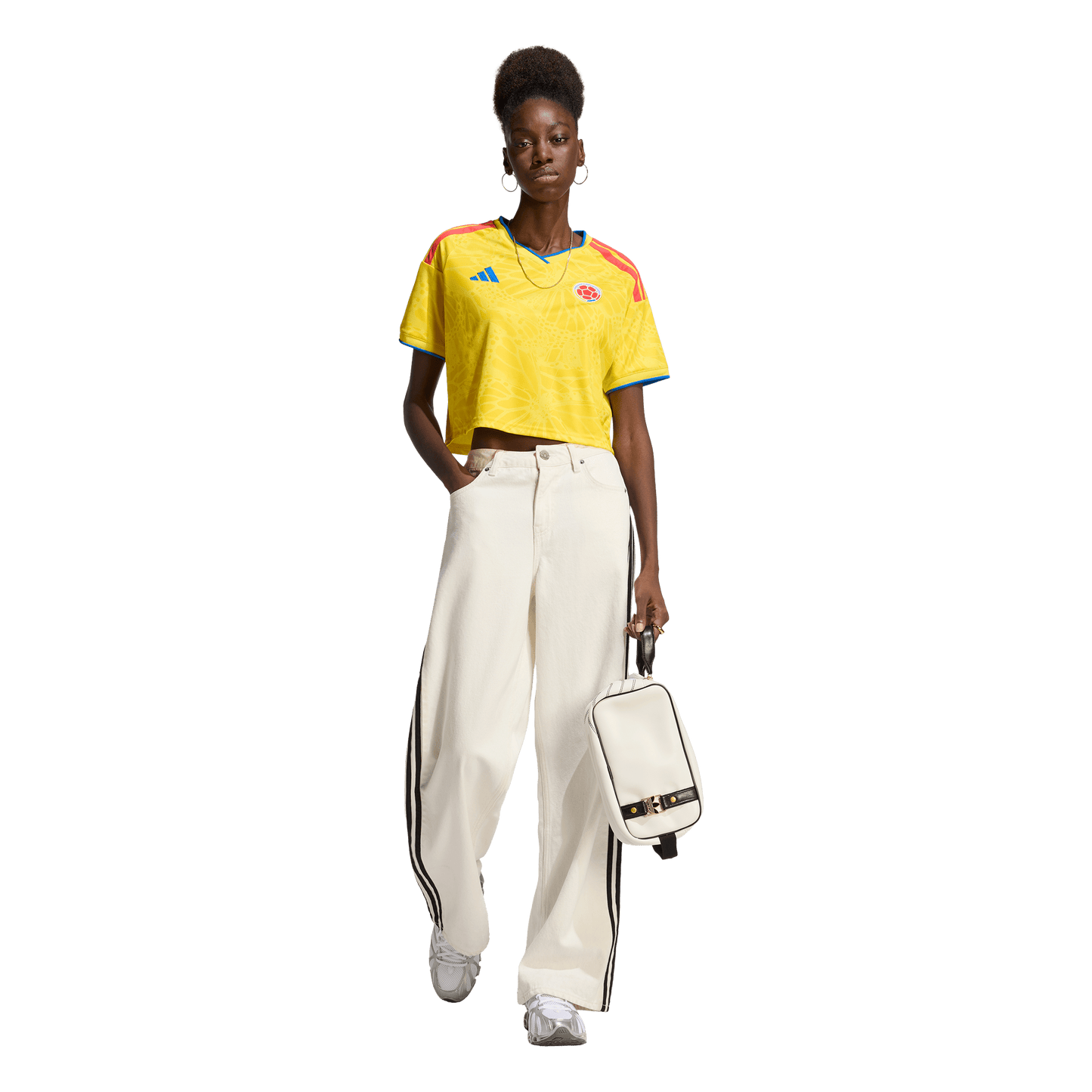 adidas Colombia 26 Home Cropped Jersey | Impact Yellow | Women's