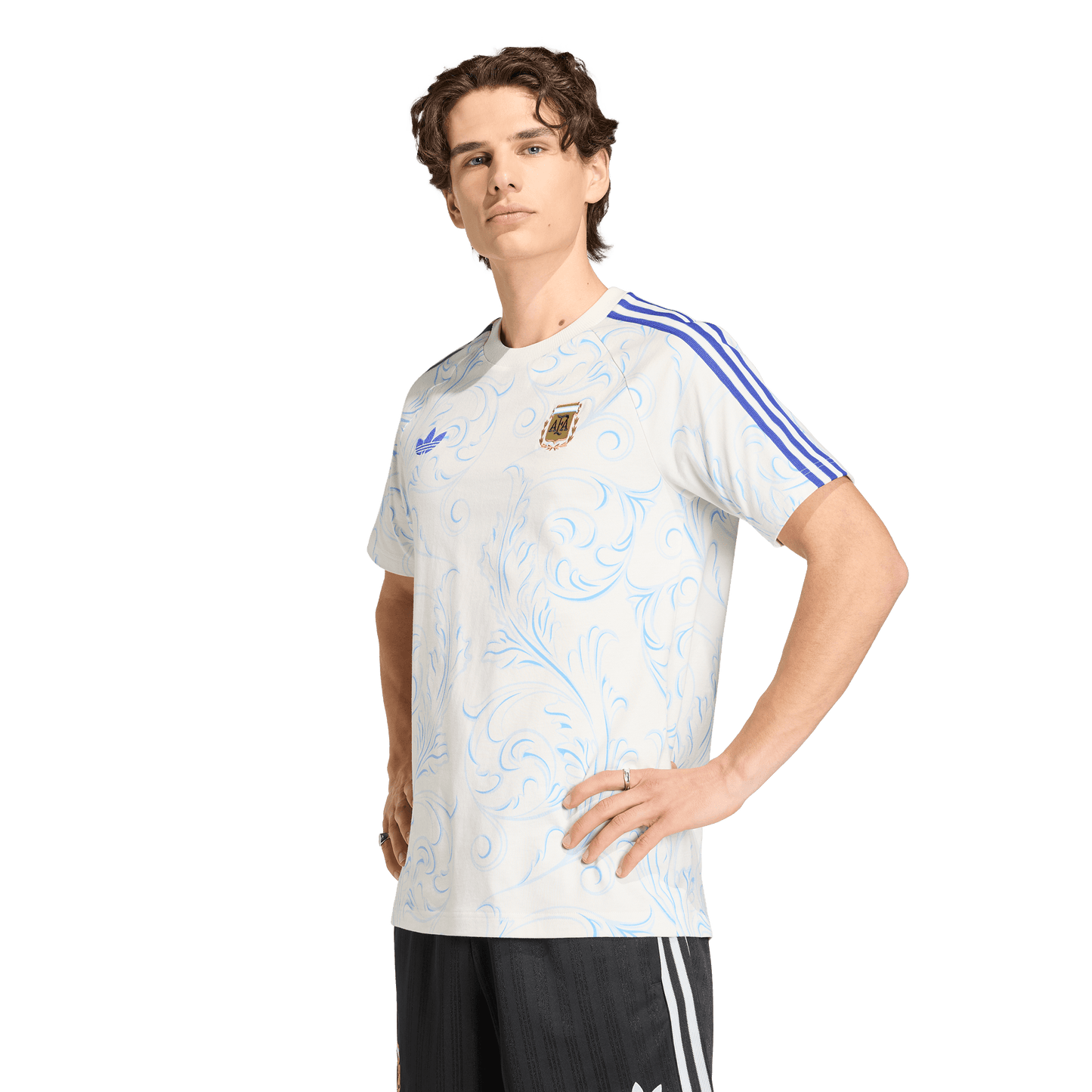 adidas Argentina Originals All Over Print T-Shirt | Off White | Men's