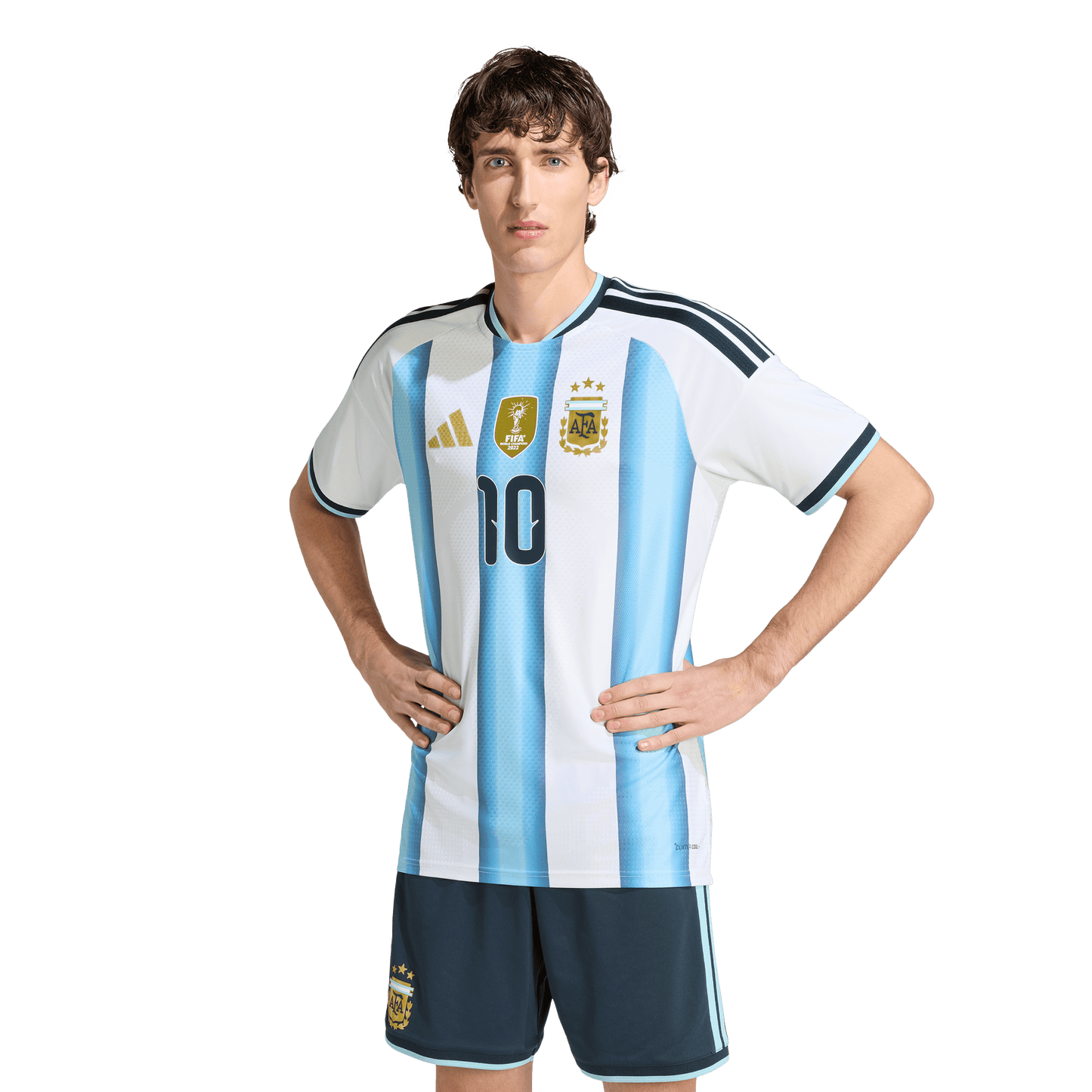 adidas Argentina 26 Messi Authentic Home Jersey | Ice Blue/White | Men's