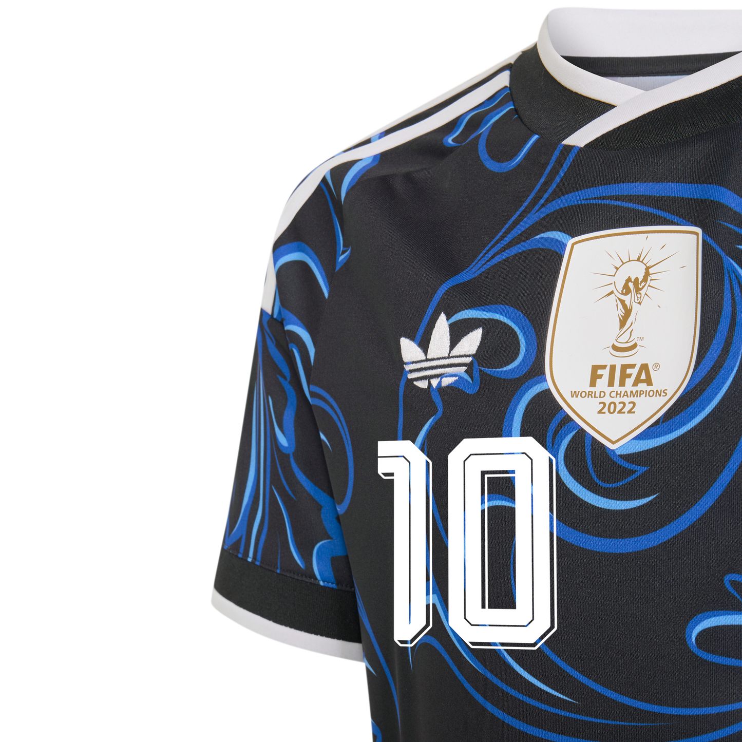 adidas Argentina 26 Away Messi Kids Jersey | Black/Lucid Blue | Kid's