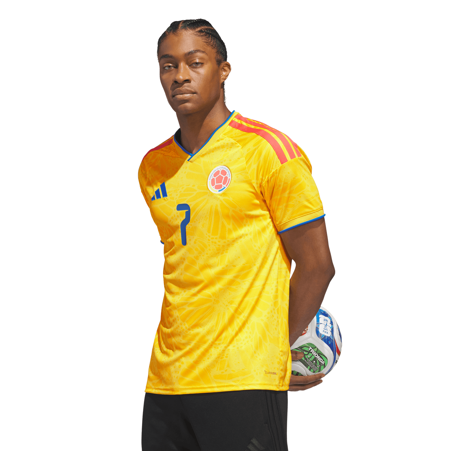 adidas Colombia 26 Diaz Authentic Home Jersey | Yellow | Men's