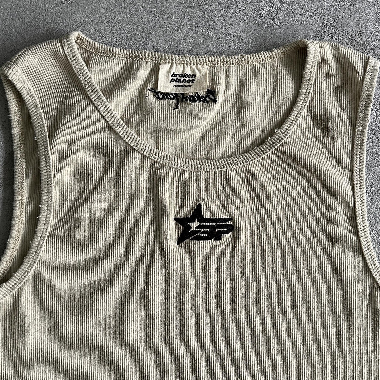 Broken P Mens Washed Ribbde Tank Top